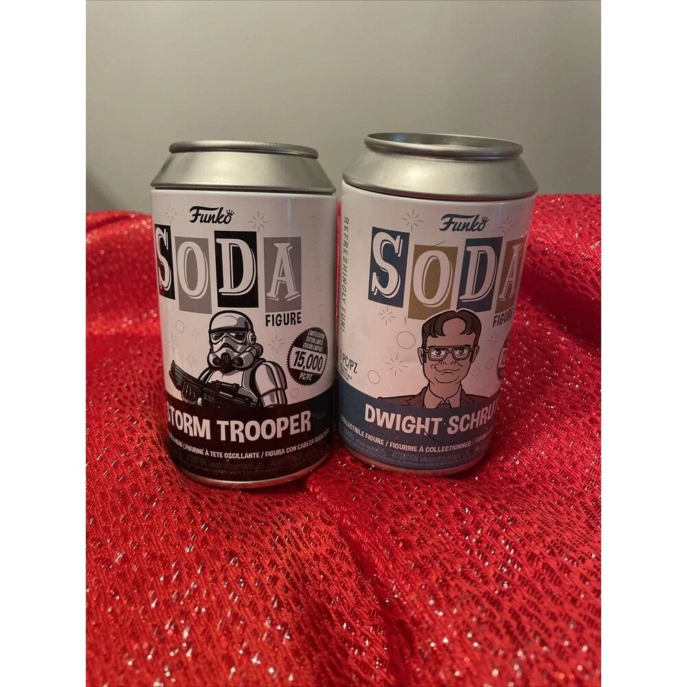 2 SET FUNKO SODA STAR WARS STORM TROOPER Dwight Schrute Unopened